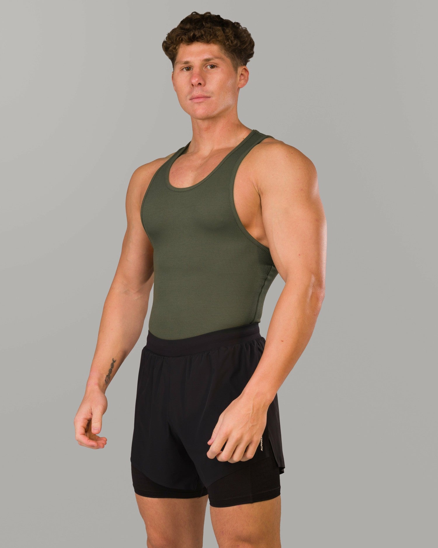 Zero Ribbed Tank 2pk - Signature Green / Signature Brown | Alphalete