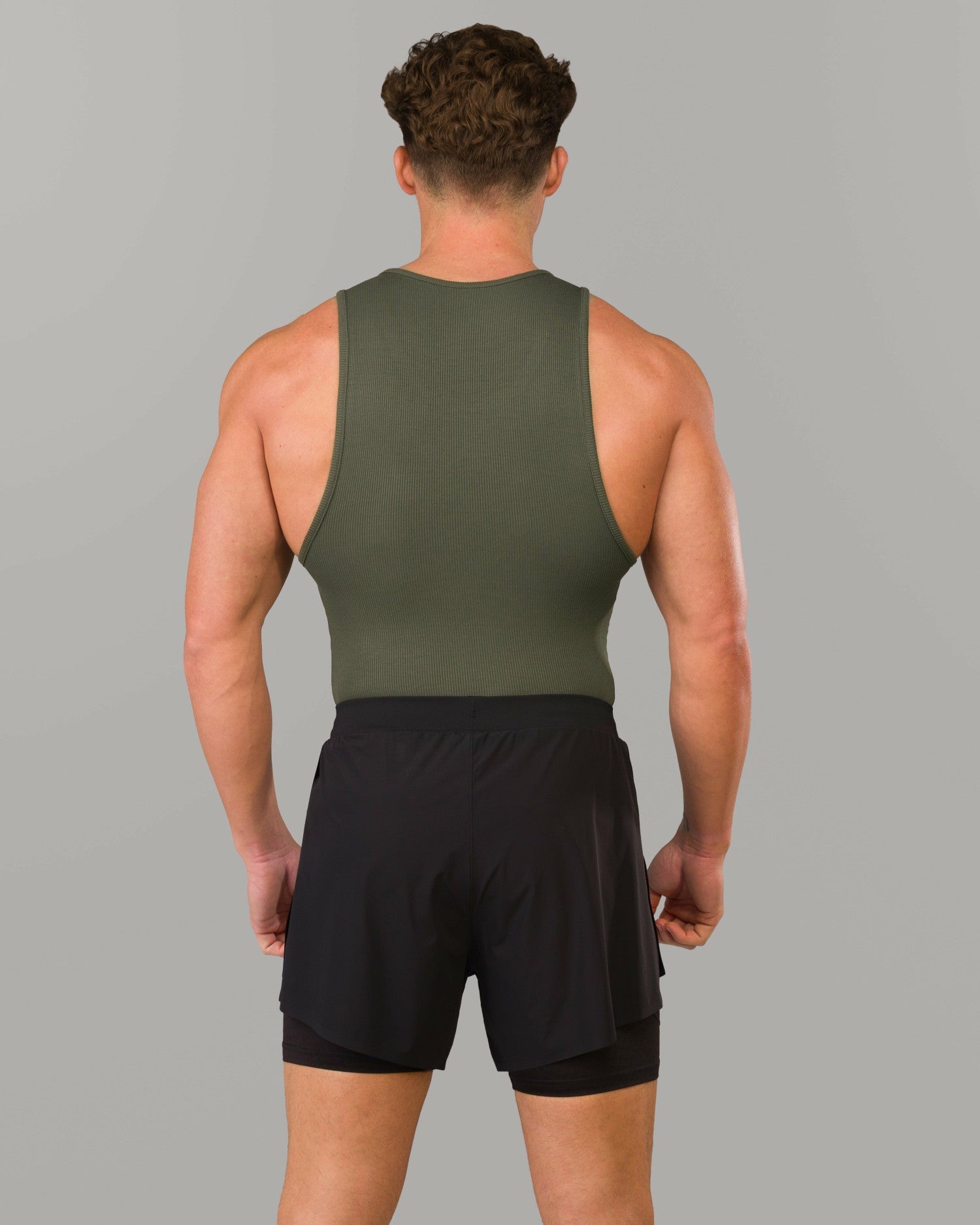 Zero Ribbed Tank 2pk - Signature Green / Signature Brown | Alphalete