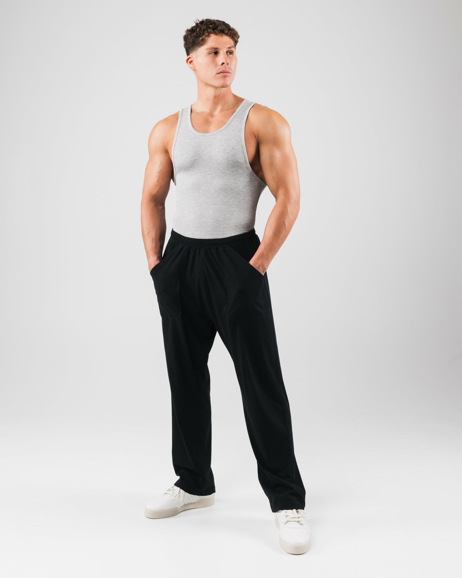 Zero Ribbed Tank 2pk - Heather Grey - Mens Workout Tee | Alphalete
