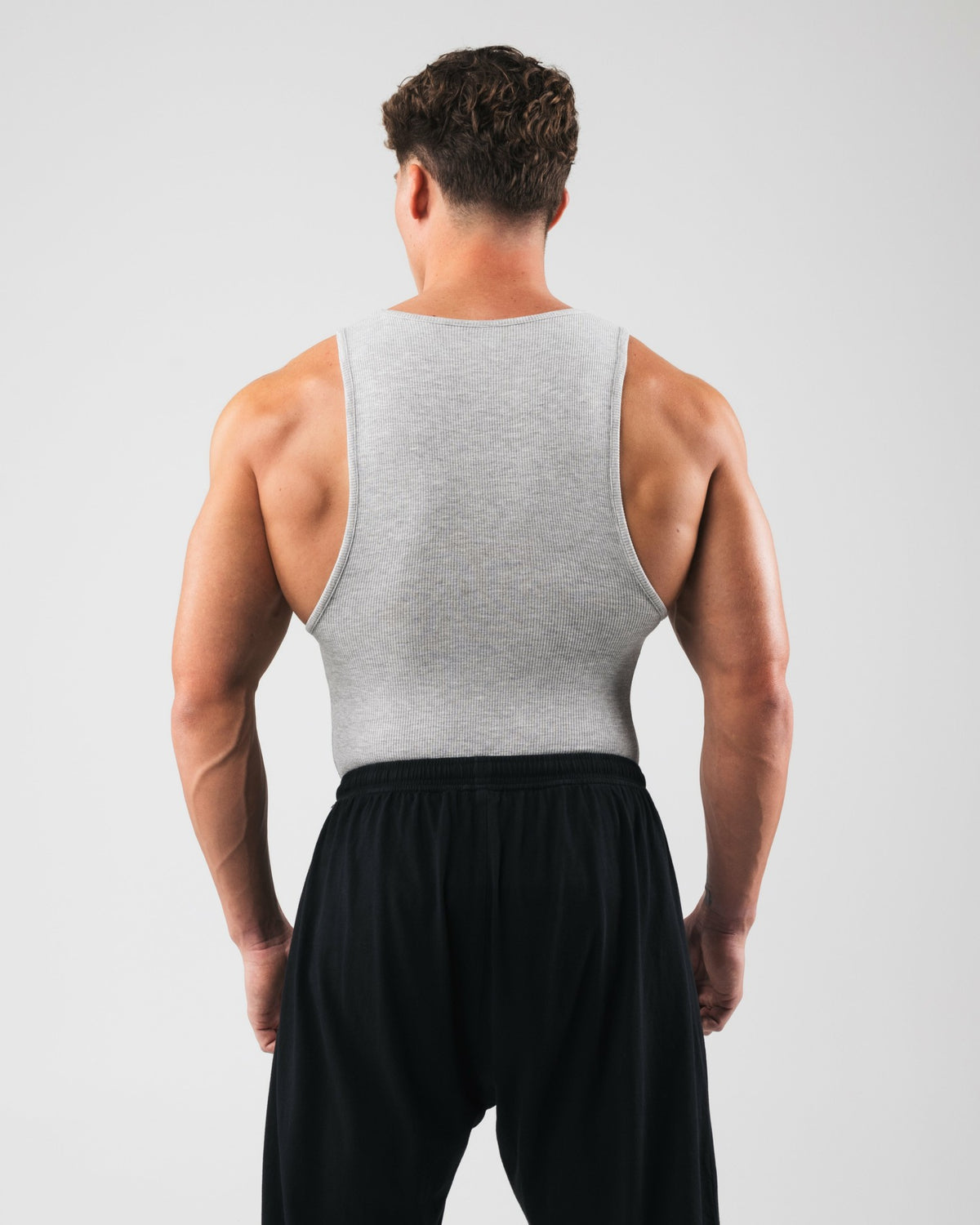 Zero Ribbed Tank 2pk - Heather Grey - Mens Workout Tee | Alphalete