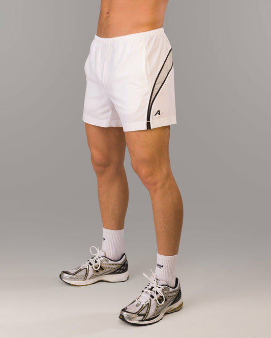 Dynamic Panel Short - White - Men's Athletic Shorts | Alphalete