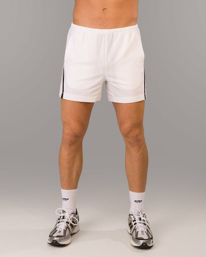 Dynamic Panel Short - White - Men's Athletic Shorts | Alphalete