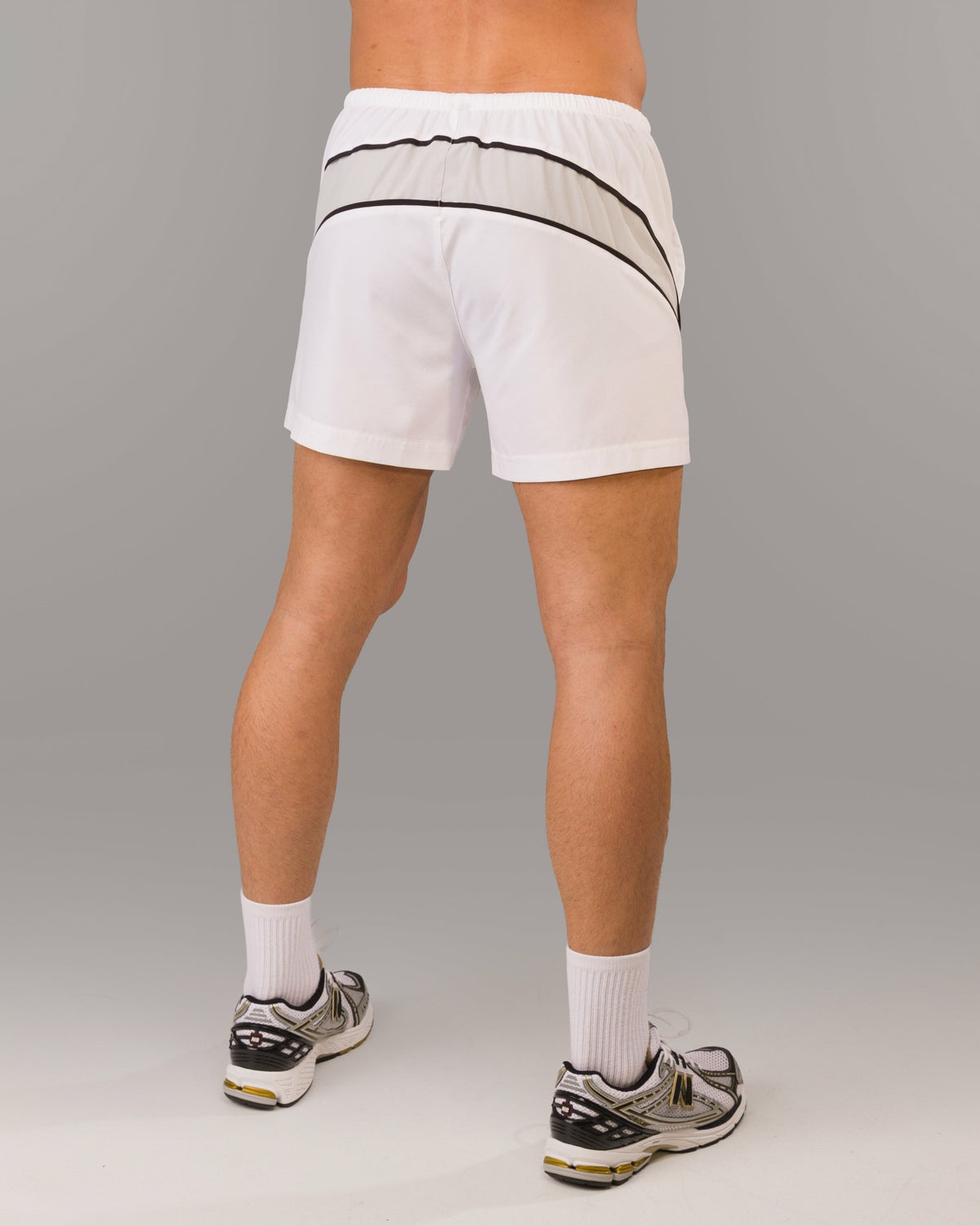 Dynamic Panel Short - White - Men's Athletic Shorts | Alphalete