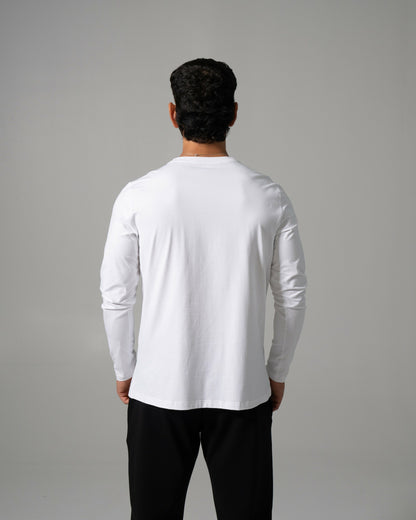 Momentum LS - White - Workout Clothes | Alphalete