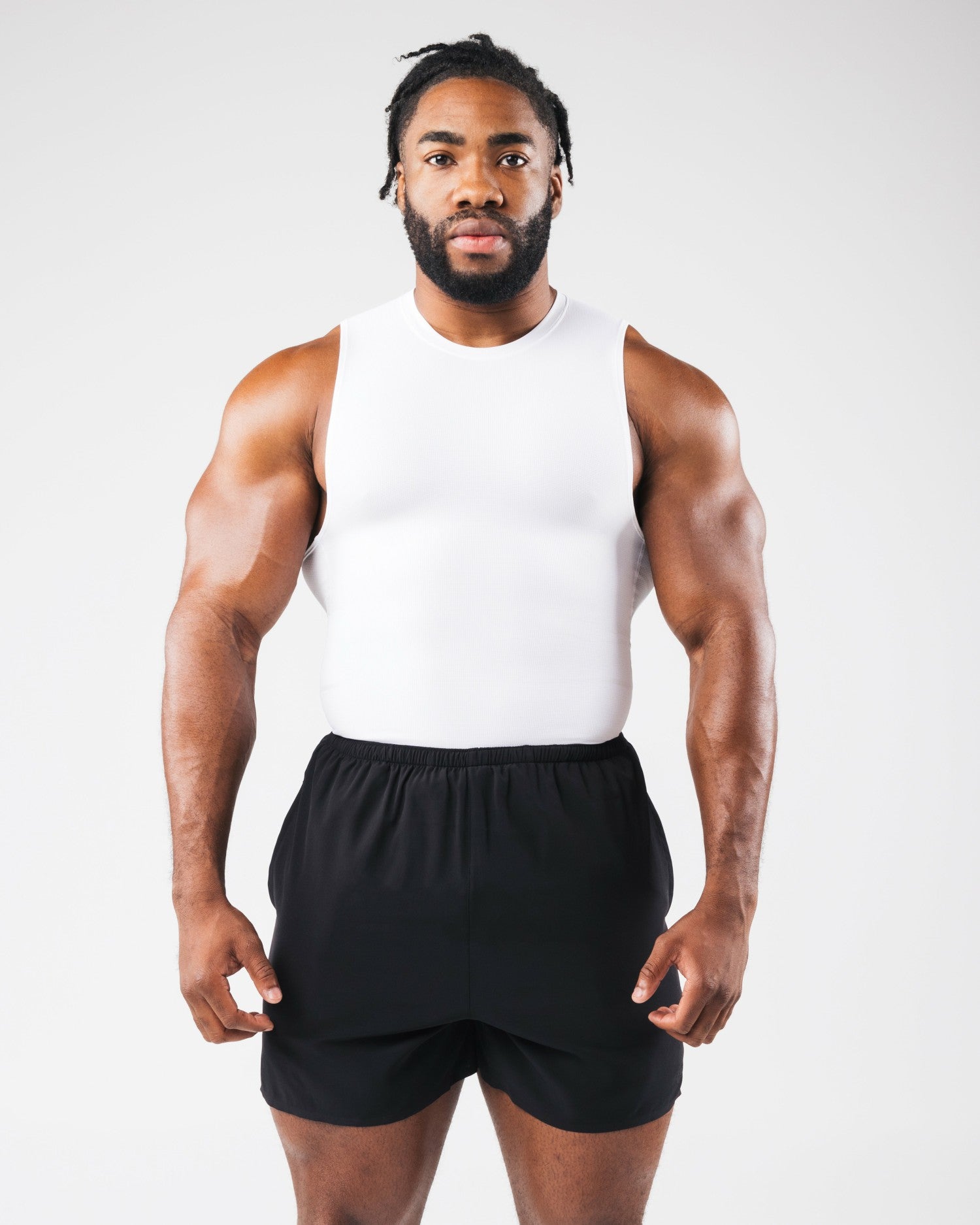 Power Tank - White - Mens Workout Tee | Alphalete