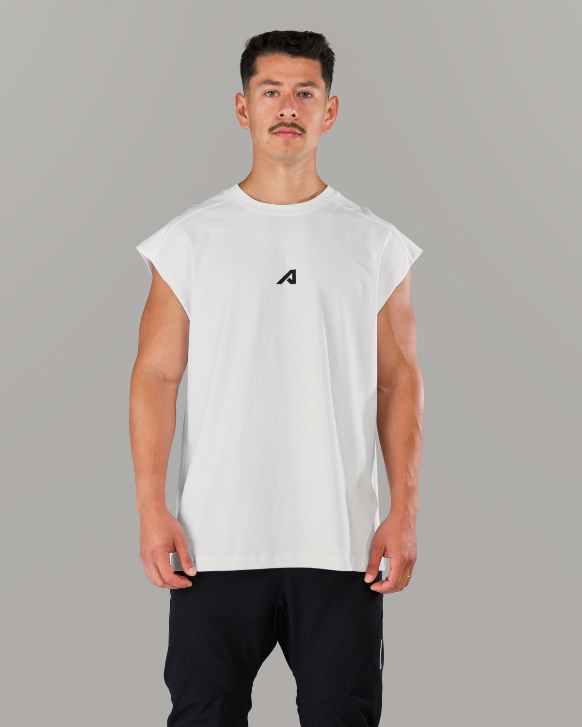Union Mineral Cutoff - White - Mens Workout Tee | Alphalete