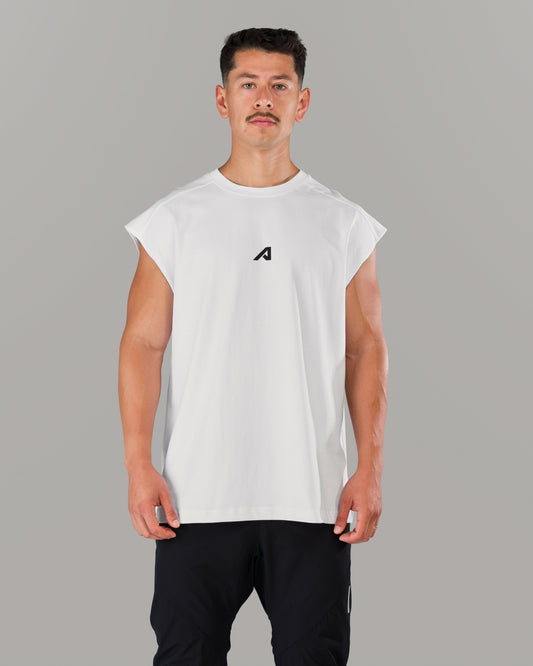 Union Mineral Cutoff - White - Mens Workout Tee | Alphalete