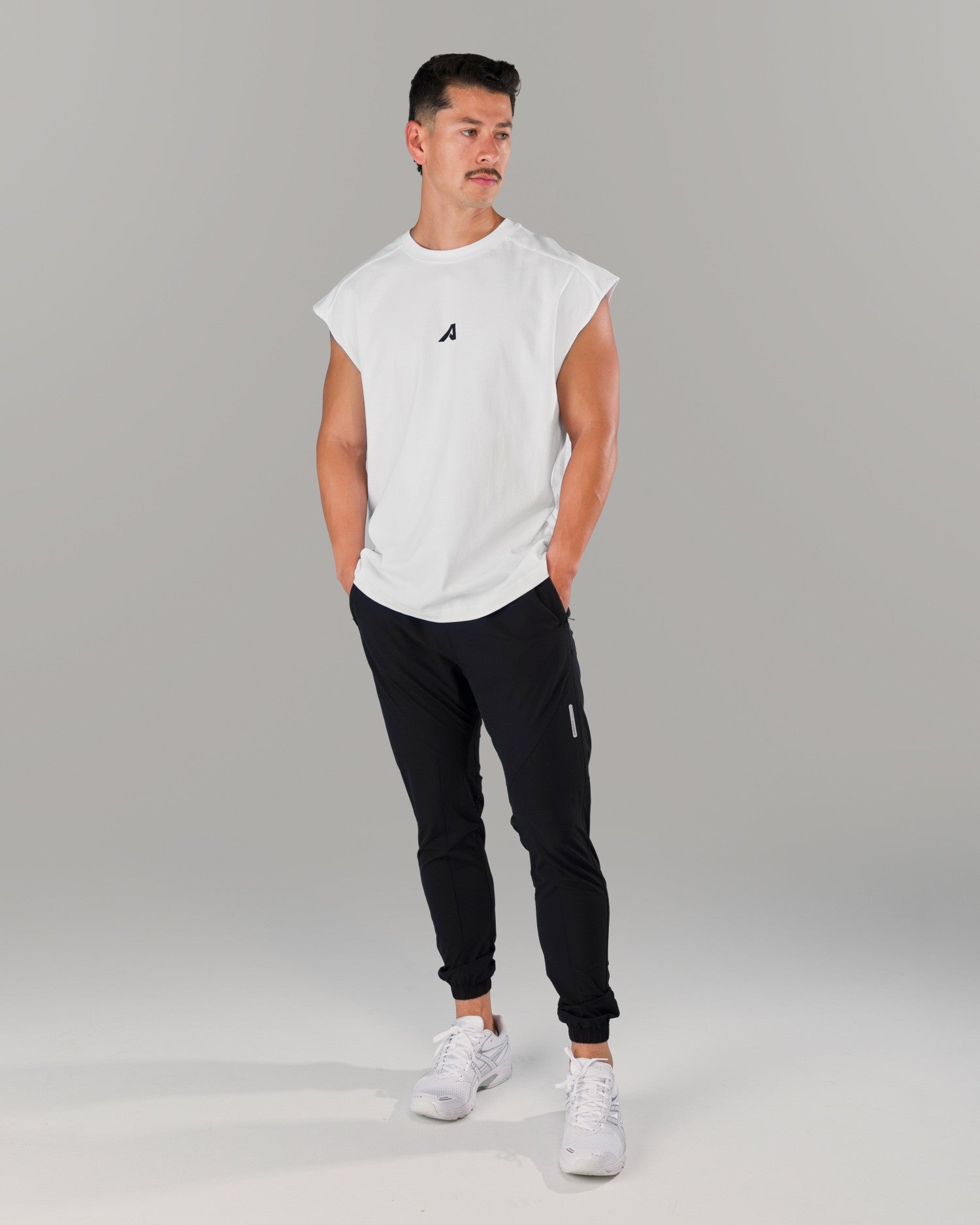 Union Mineral Cutoff - White - Mens Workout Tee | Alphalete