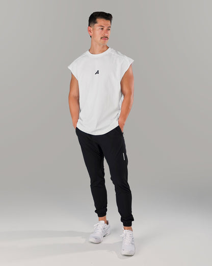 Union Mineral Cutoff - White - Mens Workout Tee | Alphalete