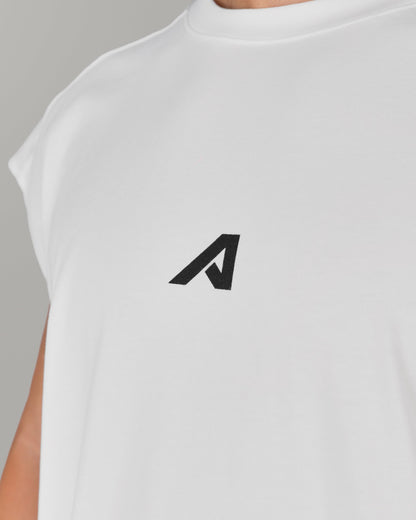 Union Mineral Cutoff - White - Mens Workout Tee | Alphalete