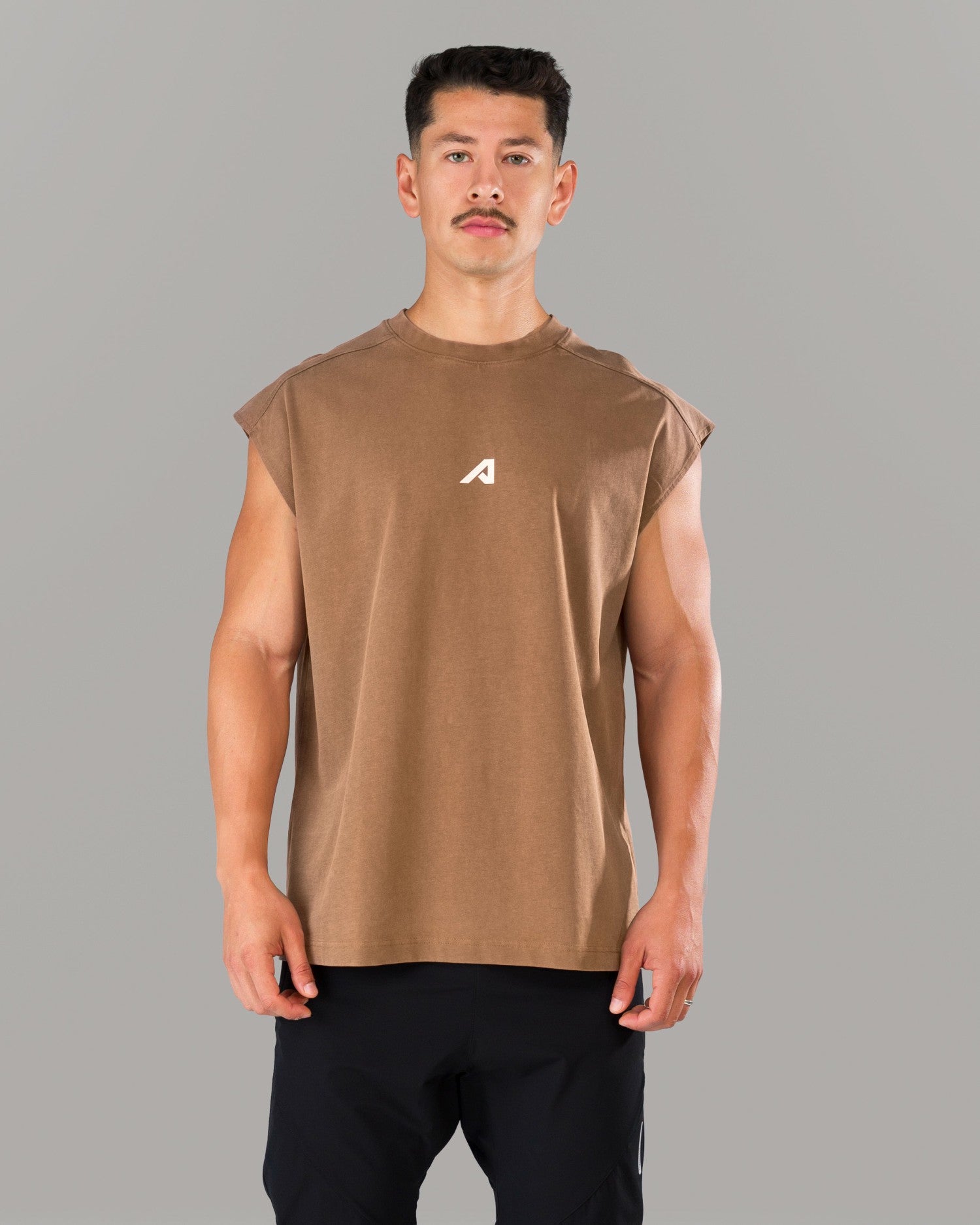 Union Mineral Cutoff - Brown - Mens Workout Tee | Alphalete