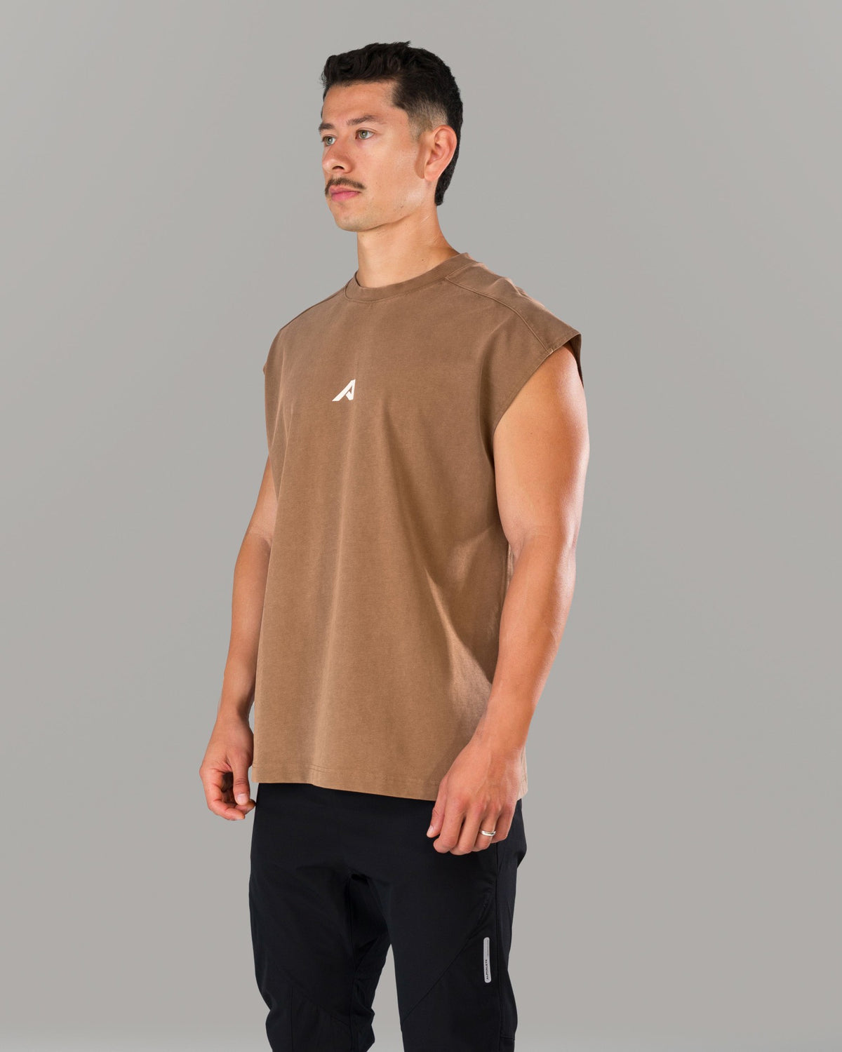 Union Mineral Cutoff - Brown - Mens Workout Tee | Alphalete
