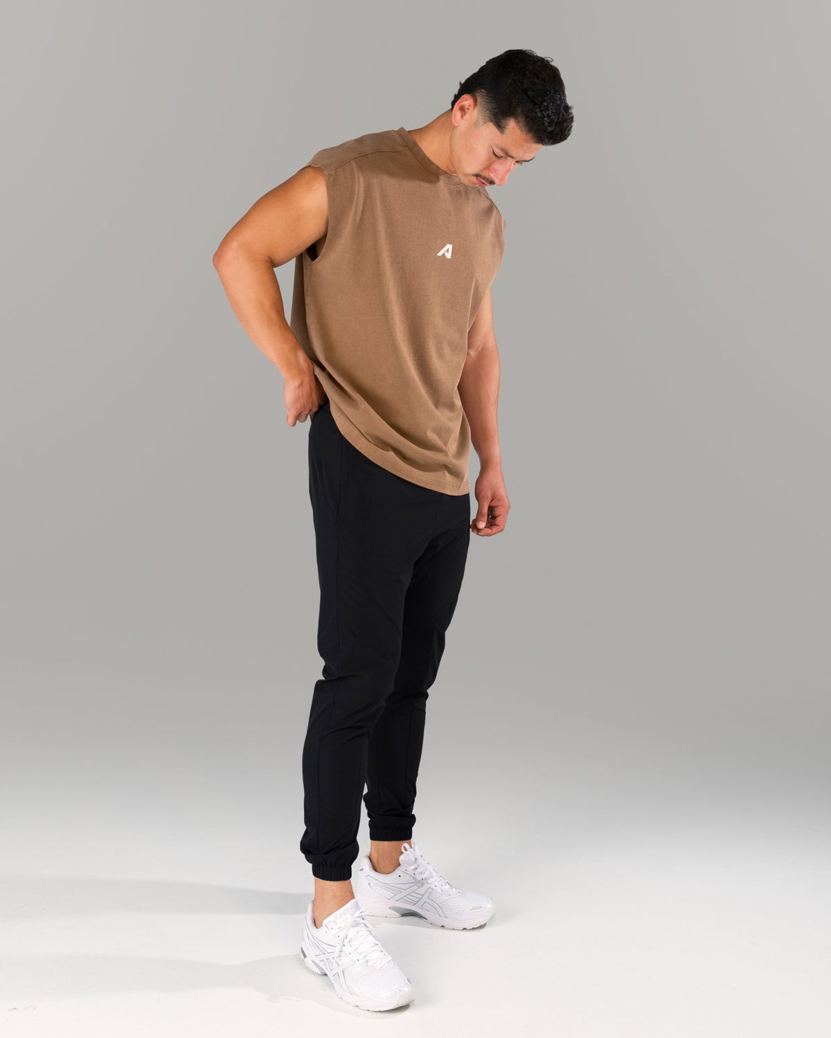 Union Mineral Cutoff - Brown - Mens Workout Tee | Alphalete