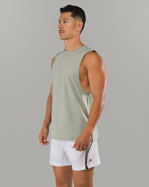 Adapt Cutoff - Silver - Mens Workout Tee | Alphalete