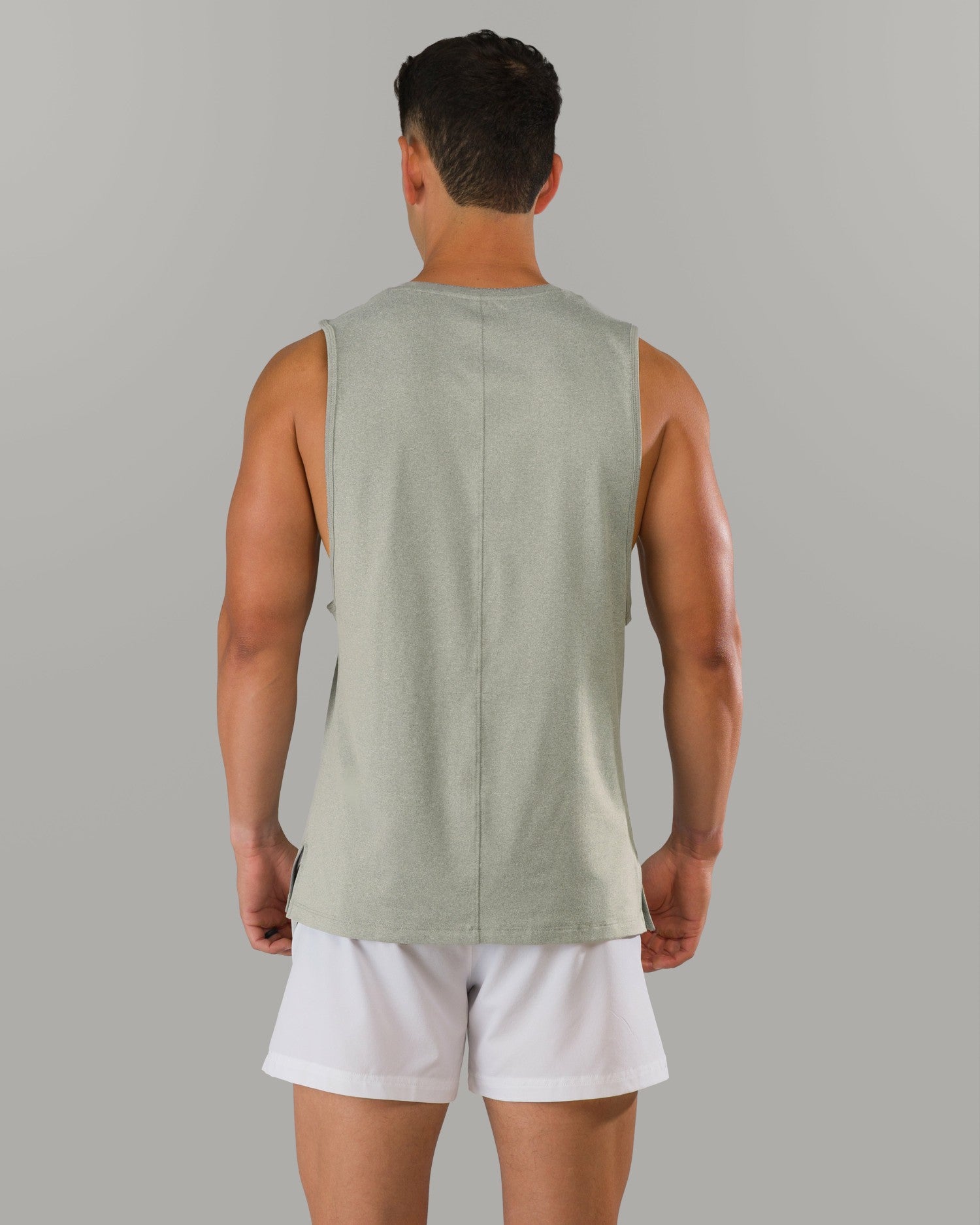 Adapt Cutoff - Silver - Mens Workout Tee | Alphalete