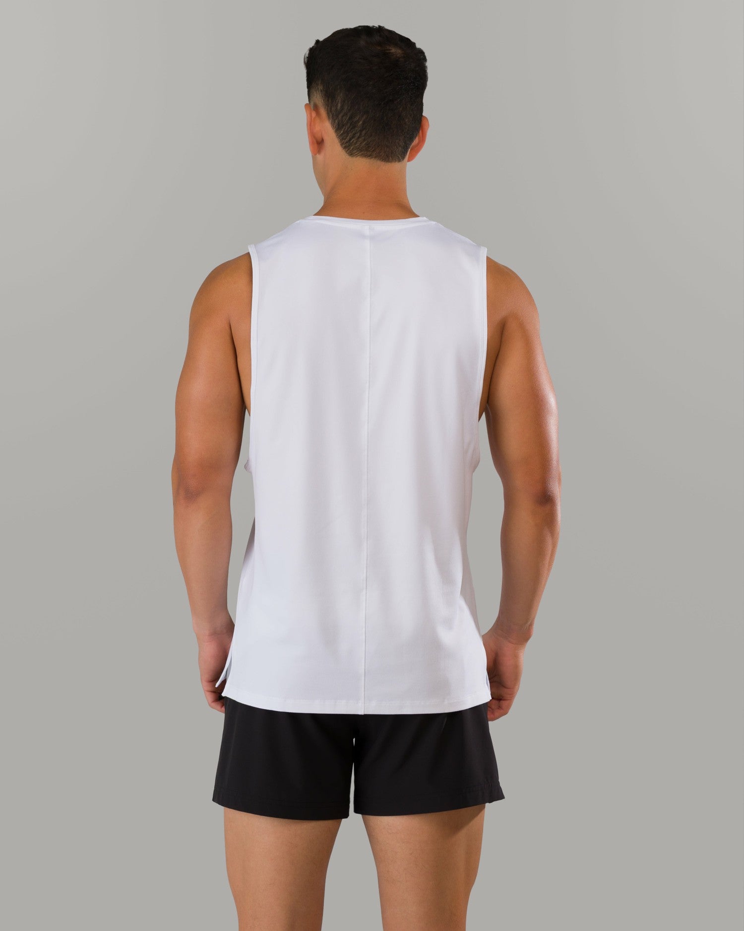 Adapt Cutoff - White - Mens Workout Tee | Alphalete