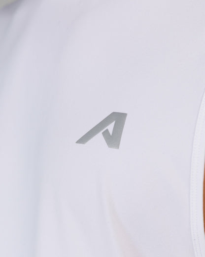 Adapt Cutoff - White - Mens Workout Tee | Alphalete