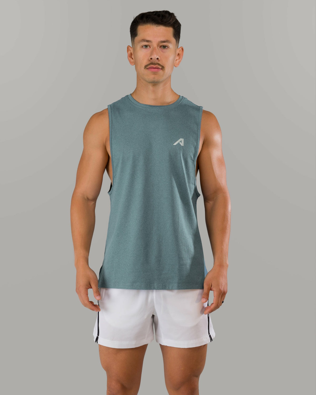 Adapt Cutoff - Storm Blue - Mens Workout Tee | Alphalete