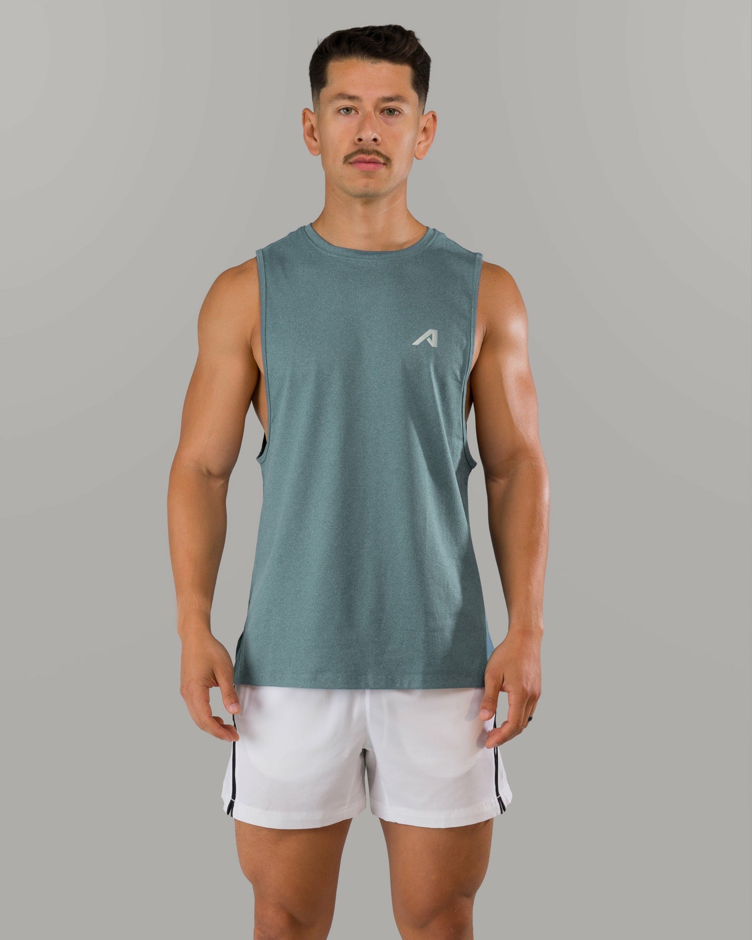 Adapt Cutoff - Storm Blue - Mens Workout Tee | Alphalete