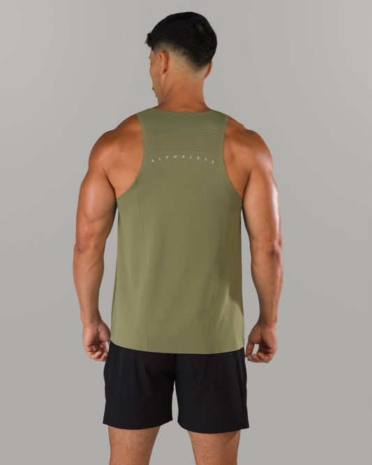 AeroFlex Vault Tank - Tactical Olive - Mens Workout Tee | Alphalete