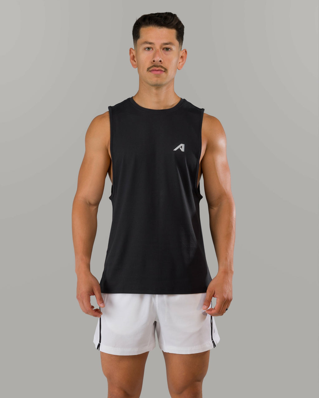 Adapt Cutoff - Black - Mens Workout Tee | Alphalete