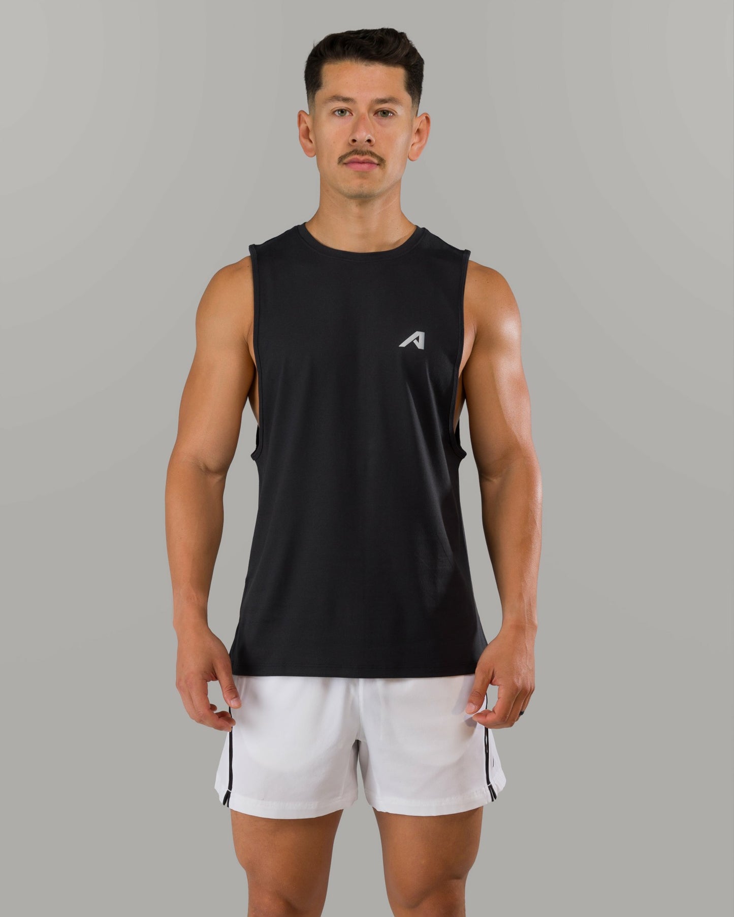 Adapt Cutoff - Black - Mens Workout Tee | Alphalete