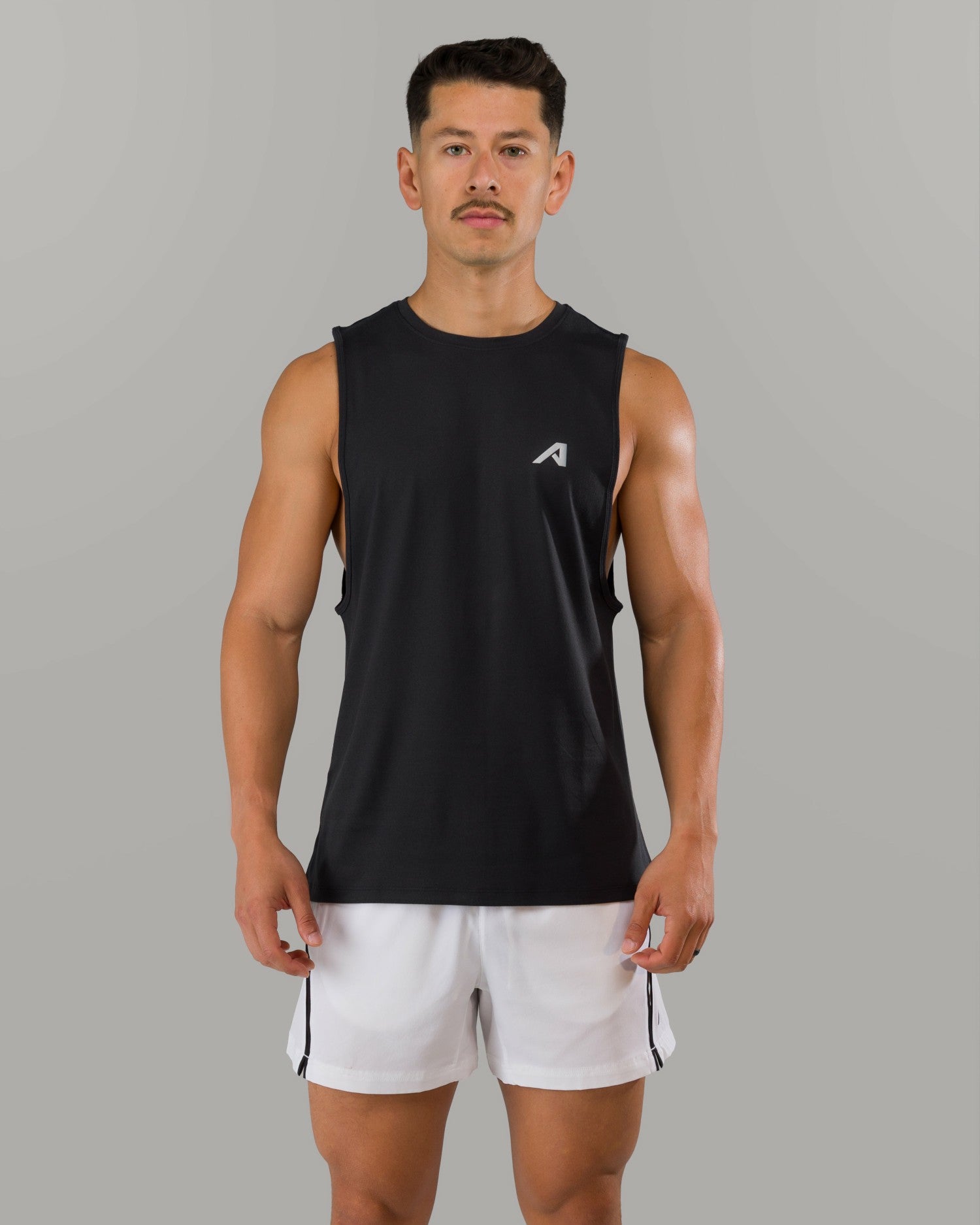 Adapt Cutoff - Black - Mens Workout Tee | Alphalete