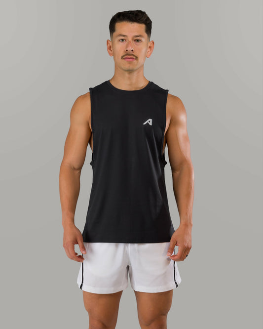 Adapt Cutoff - Black - Mens Workout Tee | Alphalete
