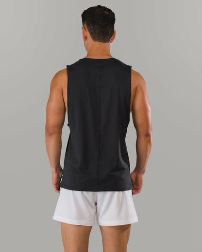 Adapt Cutoff - Black - Mens Workout Tee | Alphalete