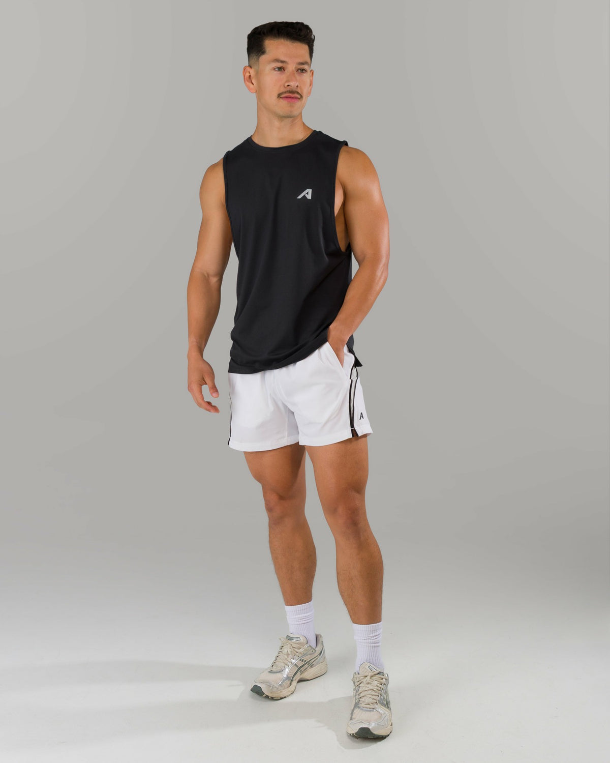 Adapt Cutoff - Black - Mens Workout Tee | Alphalete