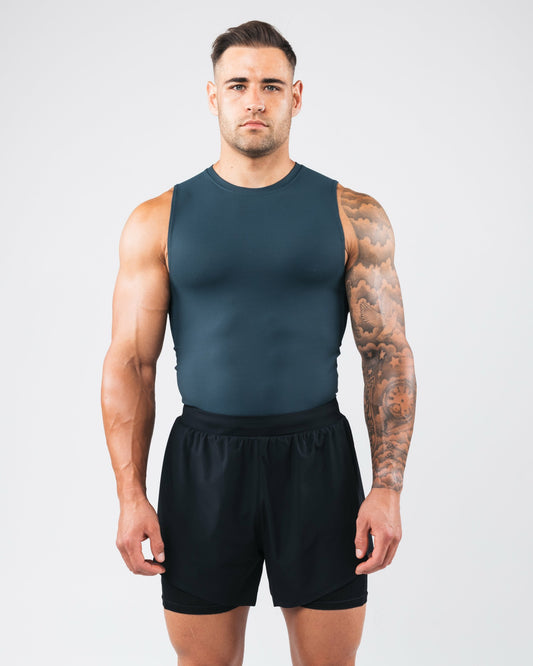 Power Tank - Dark Cyan - Mens Workout Tee | Alphalete