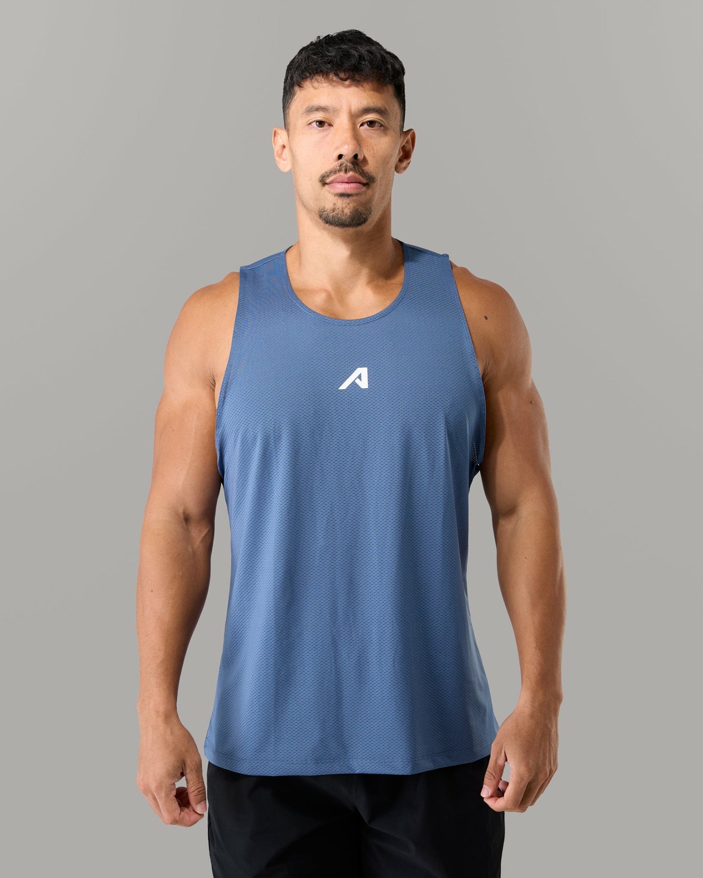 Base Cutoff - Muted Blue - Mens Workout Tee | Alphalete