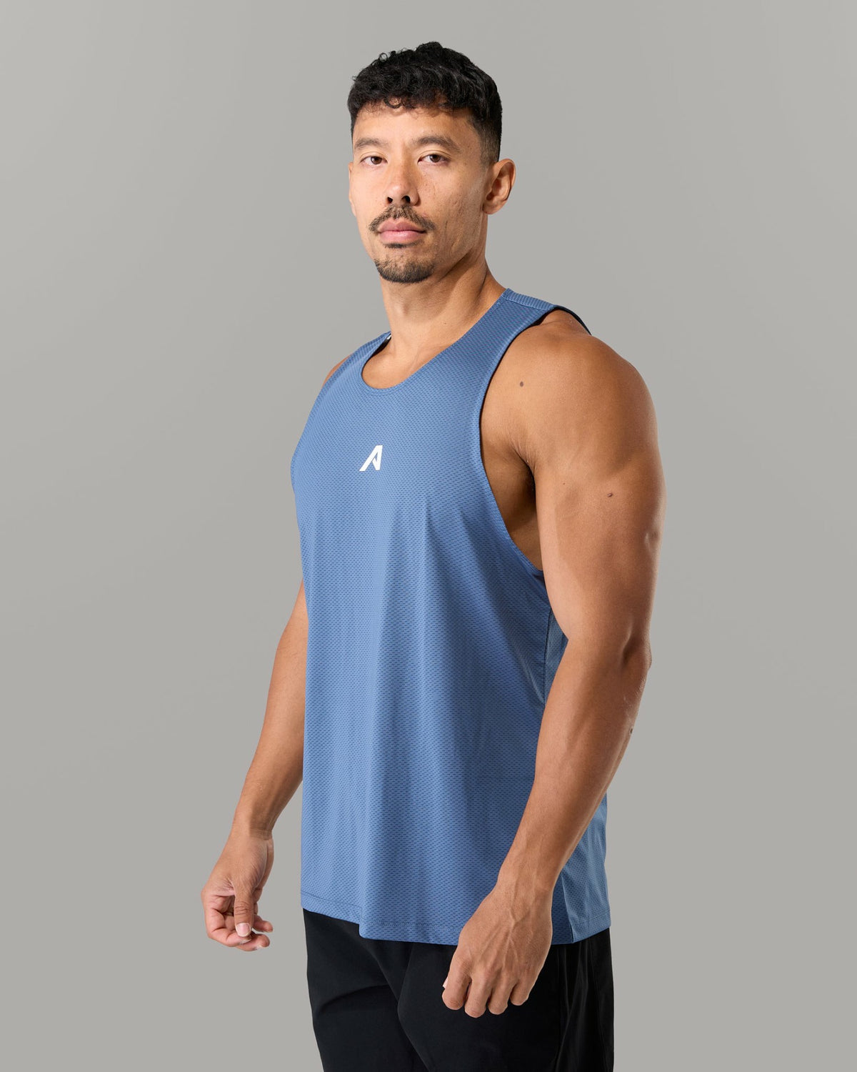 Base Cutoff - Muted Blue - Mens Workout Tee | Alphalete