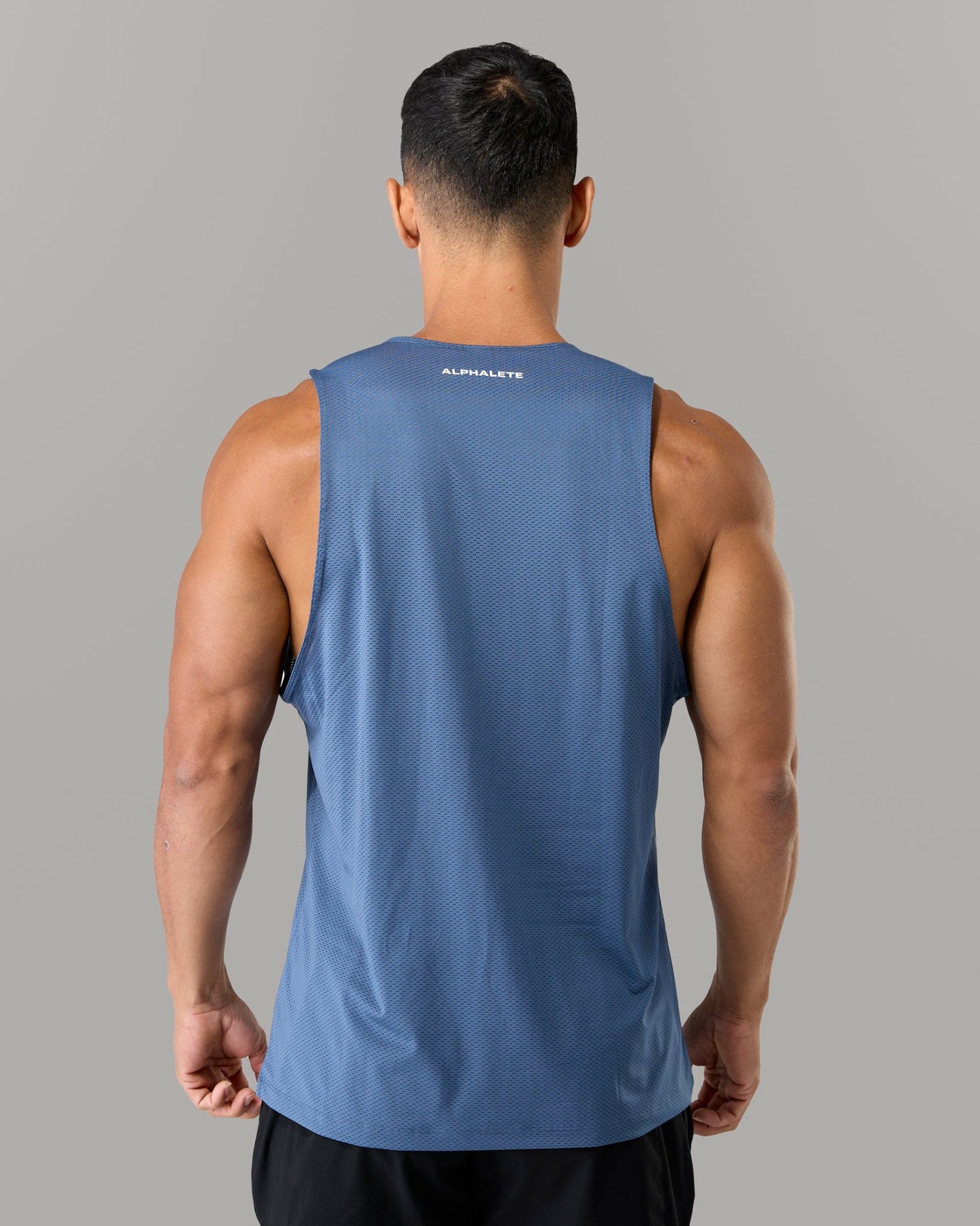 Base Cutoff - Muted Blue - Mens Workout Tee | Alphalete