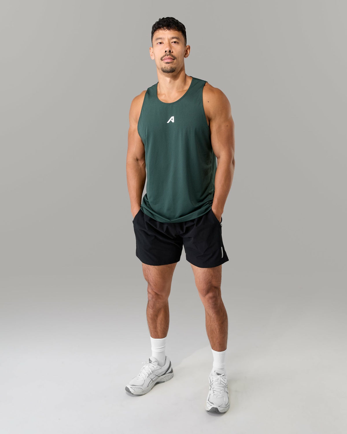 Base Cutoff - Summit Green - Mens Workout Tee | Alphalete