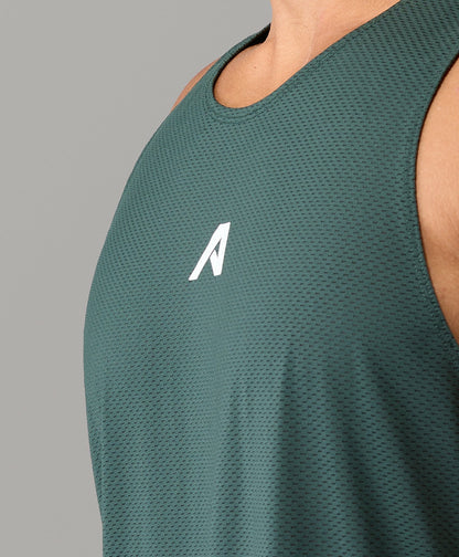 Base Cutoff - Summit Green - Mens Workout Tee | Alphalete