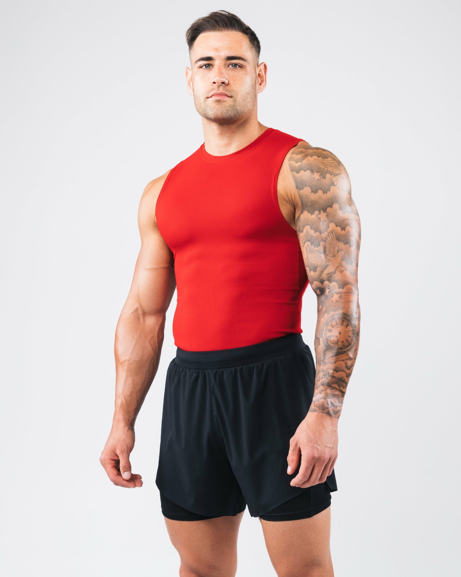 Power Tank - Carmine - Mens Workout Tee | Alphalete