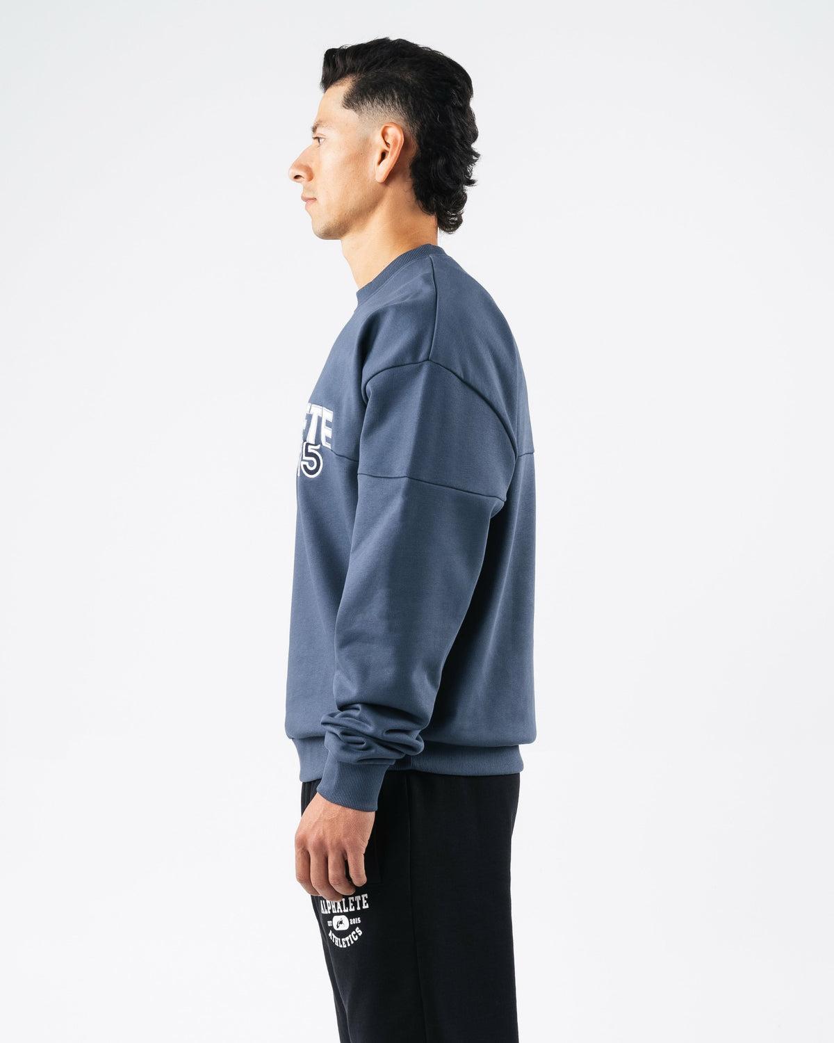 Establishment Split Crewneck - Marine - Workout Clothes | Alphalete
