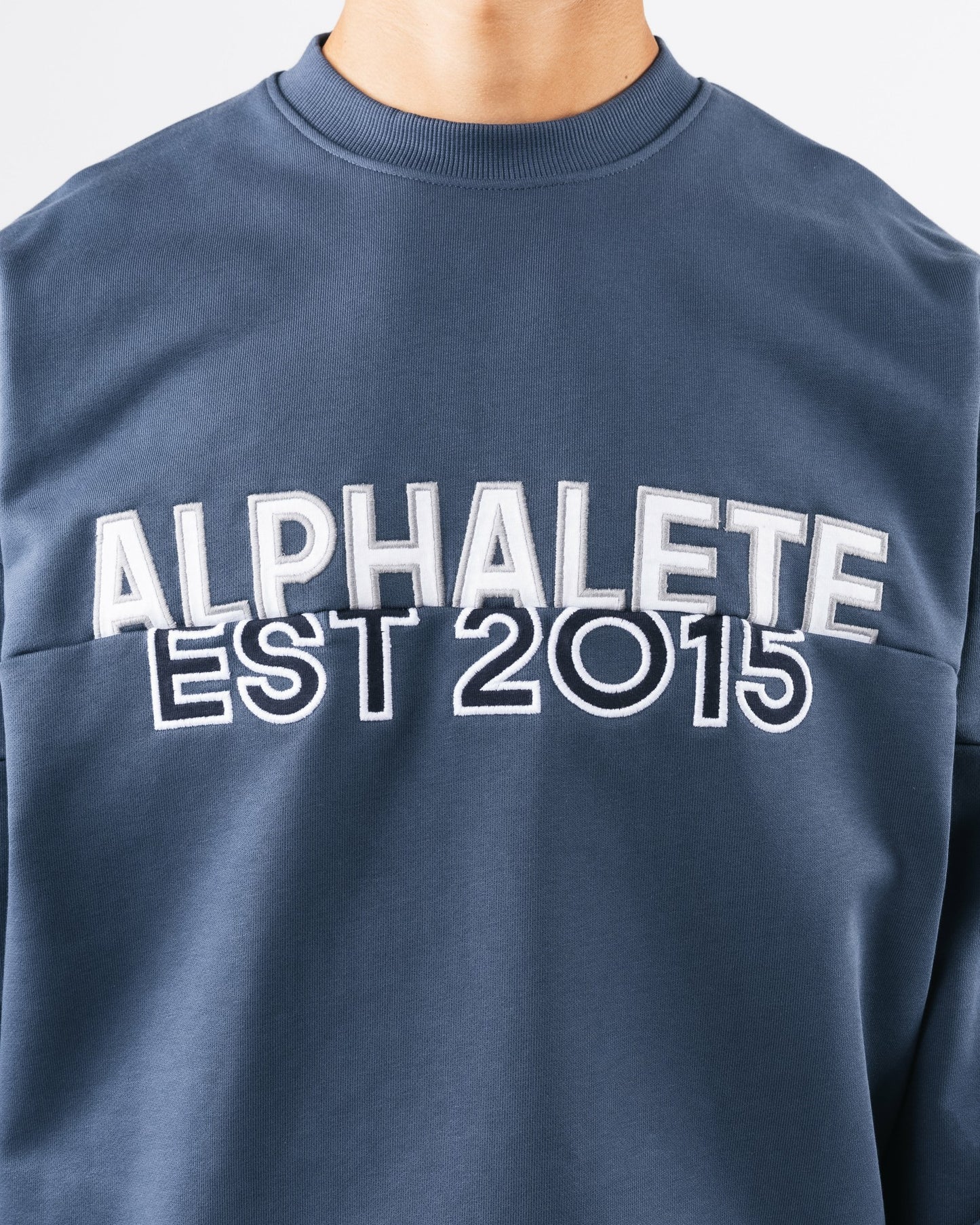 Establishment Split Crewneck - Marine - Workout Clothes | Alphalete