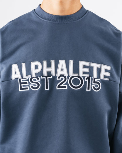 Establishment Split Crewneck - Marine - Workout Clothes | Alphalete