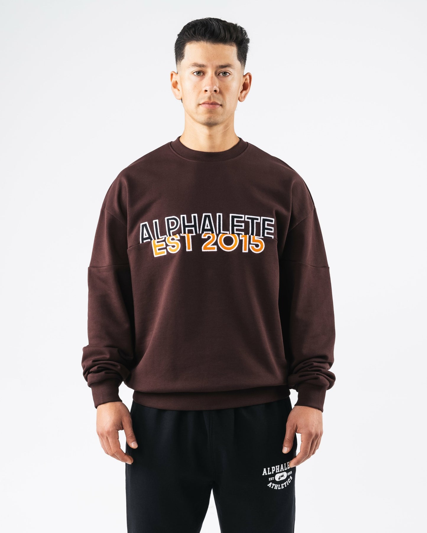 Establishment Split Crewneck - Deep Mauve | Alphalete