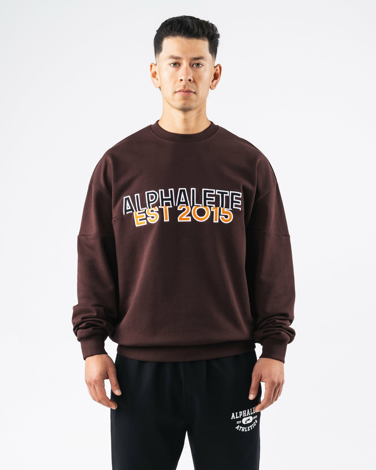 Establishment Split Crewneck - Deep Mauve | Alphalete