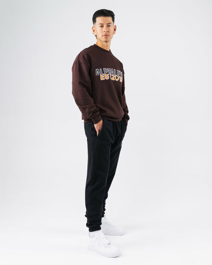 Establishment Split Crewneck - Deep Mauve | Alphalete