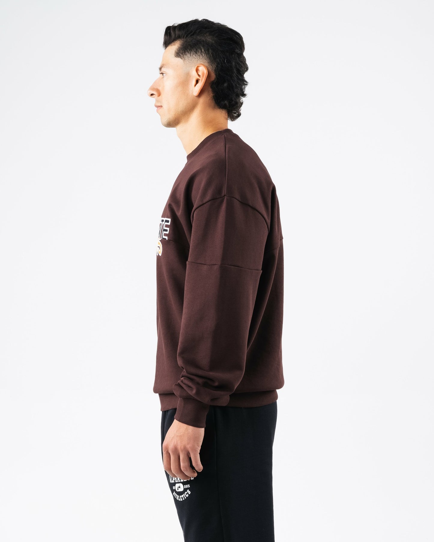 Establishment Split Crewneck - Deep Mauve | Alphalete