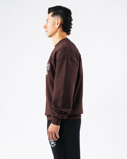 Establishment Split Crewneck - Deep Mauve | Alphalete