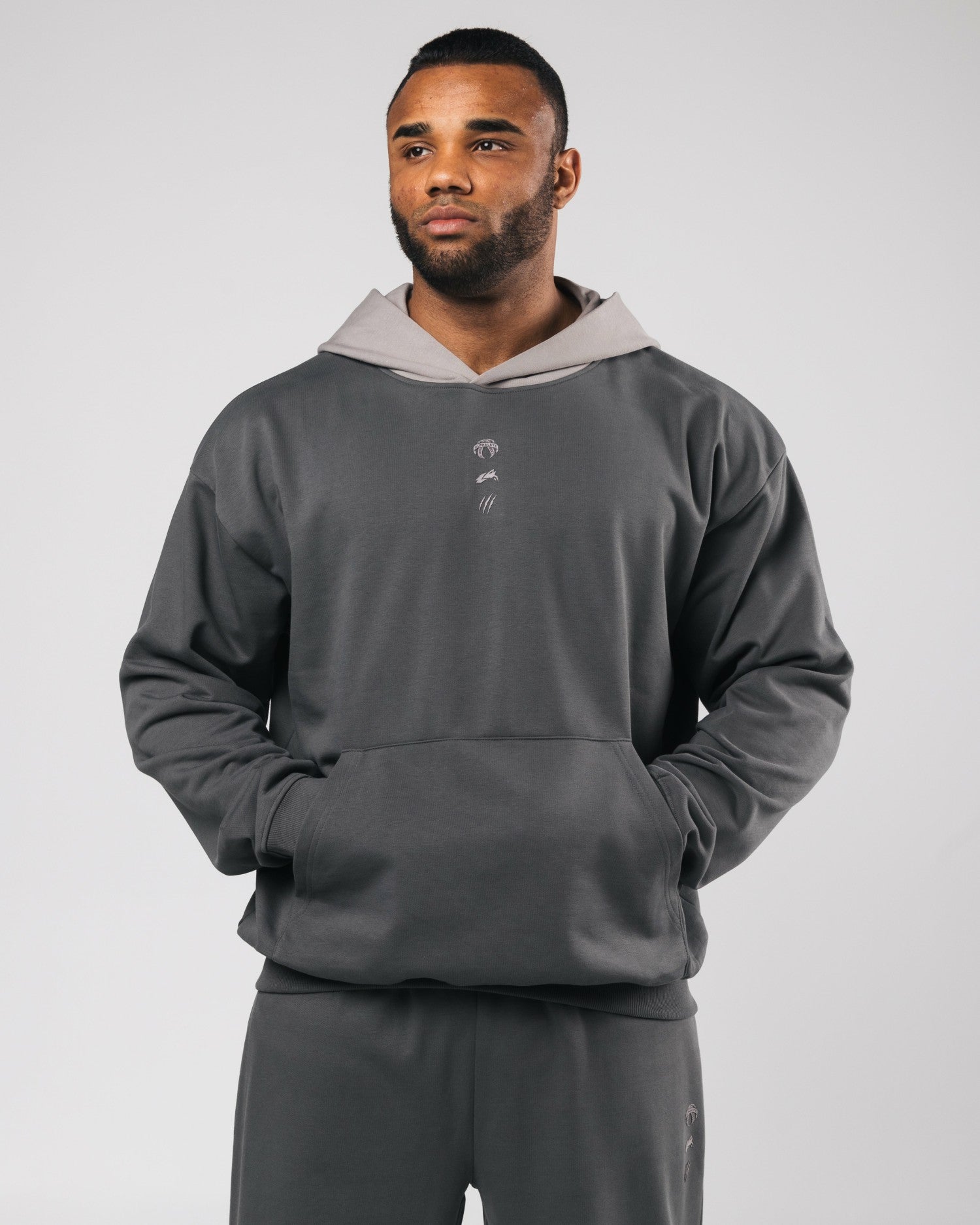 Three Pillar Heavyweight Hoodie - Pewter | Alphalete