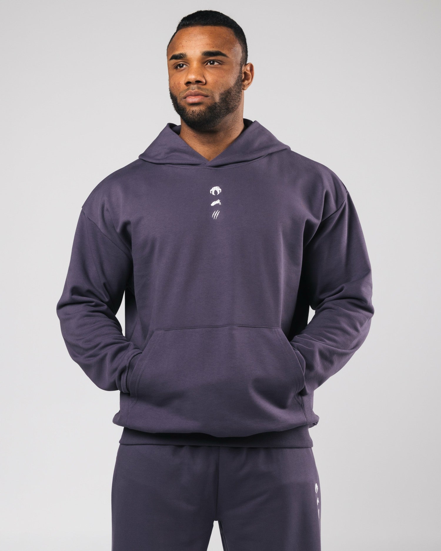 Three Pillar Heavyweight Hoodie - Muted Purple | Alphalete