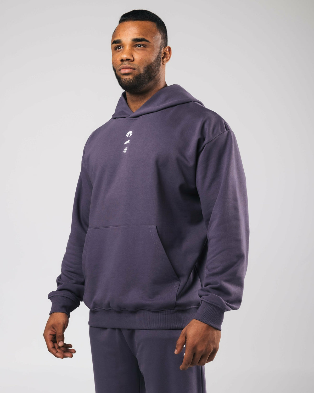 Three Pillar Heavyweight Hoodie - Muted Purple | Alphalete