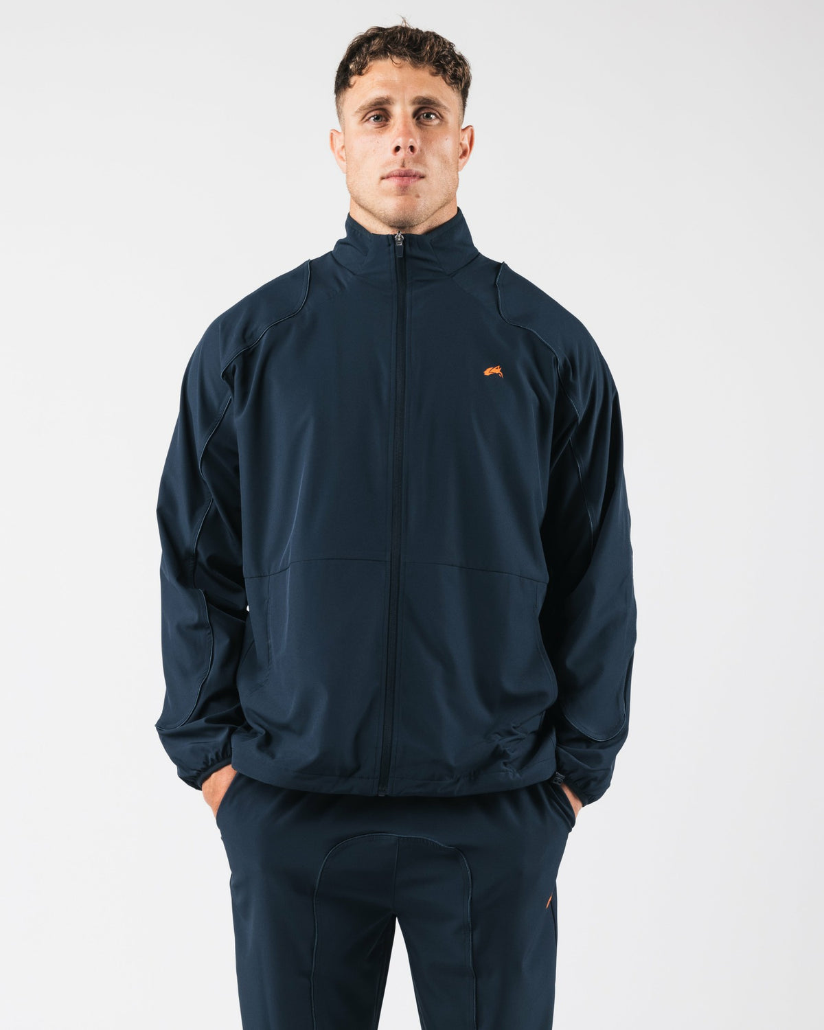 Club Training Jacket - Deep Navy - Men Workout Clothes | Alphalete