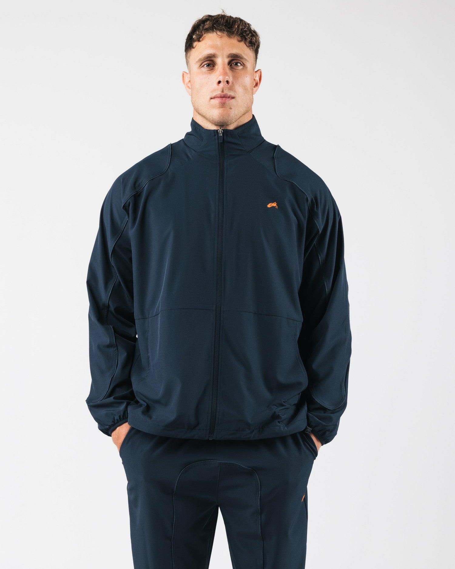 Club Training Jacket - Deep Navy - Men Workout Clothes | Alphalete